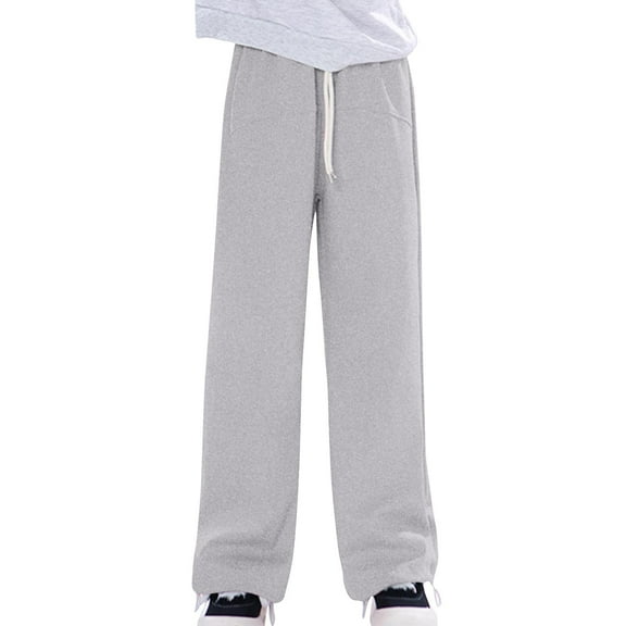 Hpgjzj Children Wide Leg Cotton Linen Pants 2024 Summer Lounge Flowy Gauze Drawstring Trousers with Pocket, Beach Cover Up
