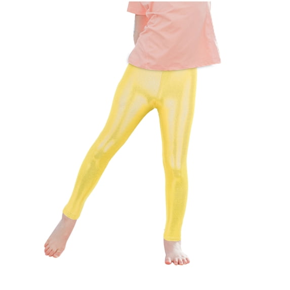 Hpgjzj Cute Shiny Girls Leggings for Gymnastics and Dance - Comfortable, Stretchy, Footless Yoga Athletic Wear