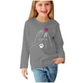 thumbnail image 1 of Hpgjzj Dog Lover Shirts for Teens Girls Cat Dog Paw Graphic Tees Dog Mom Long Sleeve Gifts Blouse Puppy Owner Heart Tops 3-14 Years, 1 of 5