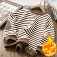 thumbnail image 1 of Hpgjzj Girl Striped Sweatshirt Long Sleeve Crew Neck Color Block Pullover Shirts Cute Casual Hiking Fall Fashion Clothes, 1 of 3