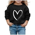 thumbnail image 1 of Hpgjzj Girl's Casual Crewneck Sweatshirts Love Graphic Pullover Clothes Outfits Long Sleeve Sweatshirt Fall Sweater Tops, 1 of 4