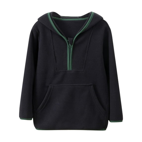 Hpgjzj Girls Fleece Jacket With Hood, Girls Fleece Jacket Full Zip Fall Winter Soft Sherpa Hooded Coat Outwear with Pockets