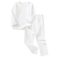 thumbnail image 1 of Hpgjzj Girls Thermal Underwear Set Toddler Long Johns Set Fleece Lined Base Layer Winter Thermals Sets for Kids, 1 of 5