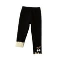 thumbnail image 1 of Hpgjzj Girls Winter Leggings Fleece Lined Basic Soft Cotton Stretchy Full Length Tights Pants for Toddler Kids, 1 of 7