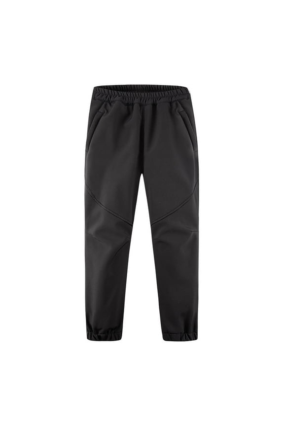 Girls Winter Outdoor Skiing Pants Kids Warm Fleece Lined Softshell Trousers Waterproof Hiking Pants