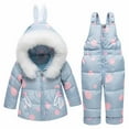 thumbnail image 1 of Hpgjzj Girls Winter Snowsuit, Children Clothing Sets Winter Hooded Duck Down Jacket + Trousers Snowsuit for Boys Unisex Baby, 1 of 6