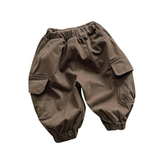 Hpgjzj Kids Toddler Baby Girls Boy Cargo Pant Solid Streetwear Harem Pant Casual Jogger Sweatpants for Child