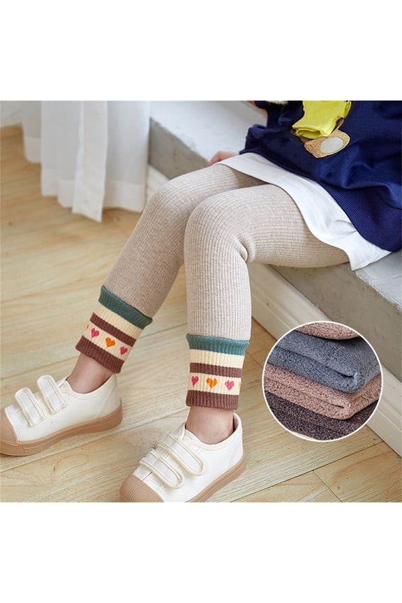 Toddler Baby Girls Leggings Footless Tights Ruffle Ribbed Knit Stocking Infant Fall Winter Warm Bottom Pants
