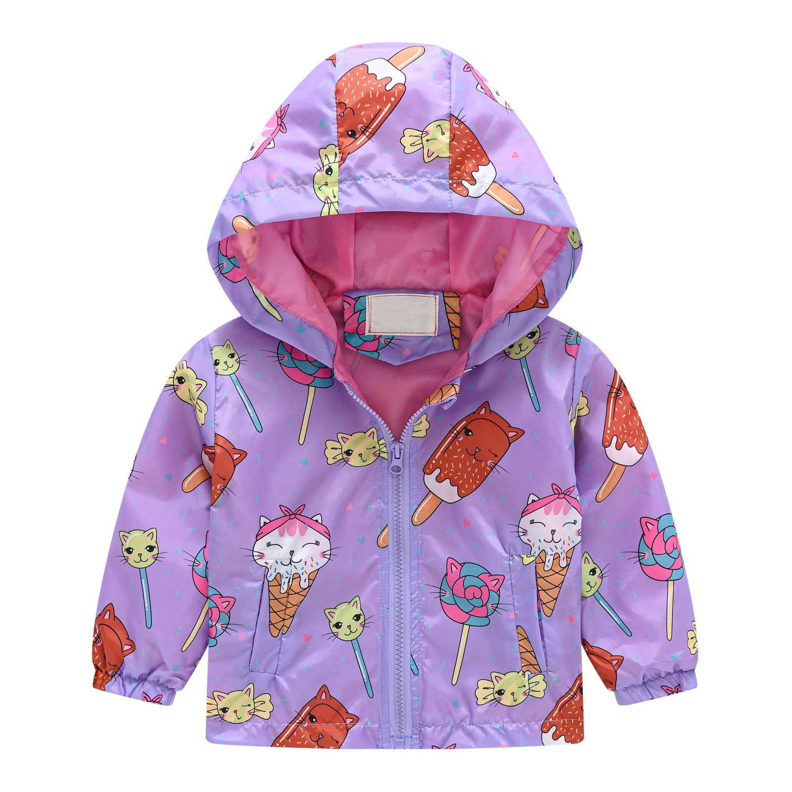 Hiheart Girls Waterproof Rain Jacket Fleece Lined Softshell Coat Coral 4T