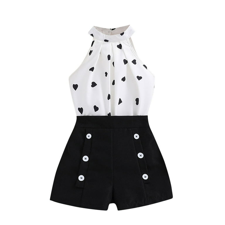 Fashion Print Loose Halter Sleeveless Top Shorts Set Fashion Print Loose Halter Sleeveless Top Shorts Set