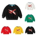 thumbnail image 1 of Hpgjzj Unisex Kids Airplane Print Cotton Thin Pullover Sweatshirt T-Shirt Toddler Baby Crewneck Long Sleeve Tshirts Tops Blouse, 1 of 3