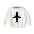 thumbnail image 1 of Hpgjzj Unisex Kids Airplane Print Cotton Thin Pullover Sweatshirt T-Shirt Toddler Baby Crewneck Long Sleeve Tshirts Tops Blouse, 1 of 2