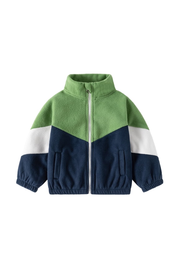Winter Clothes for Toddler Baby Girls Boys Color Block Jacket Long Sleeve Coat Newborn Unisex Casual Warm Fall Winter Outfits