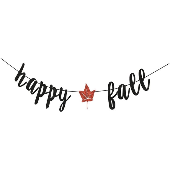 Hpppy FaLL Banner for Harvest Time Autumn Theme Party Decor Thanksgiving Day Decorations