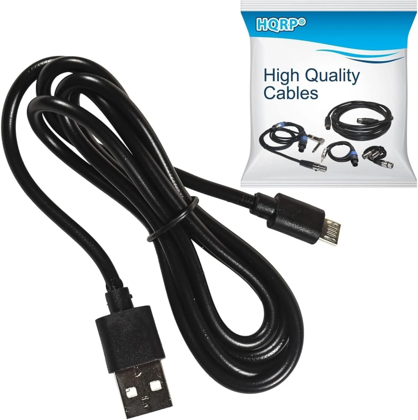 Hqrp Cable Negro Usb A Micro Usb Para Photive Ph-Bt1000 Cyren Altavoz