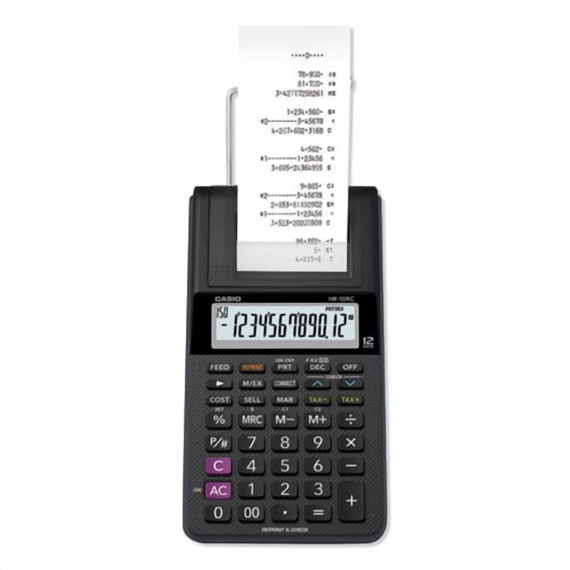 Hr-10rc Handheld Portable Printing Calculator, Black Print, 1.6 Lines/sec | Bundle of 2
