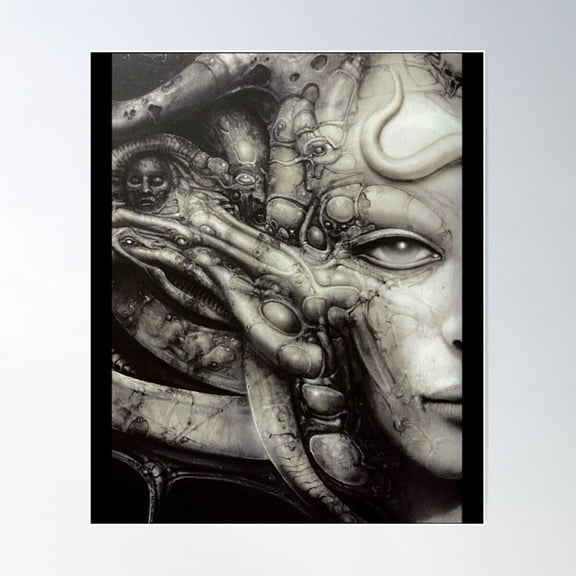 Hr Giger - Li (Detail) Poster Wall Art, Modern Wall Decor For Living Room Bedroom, 12x18 UNFRAMED