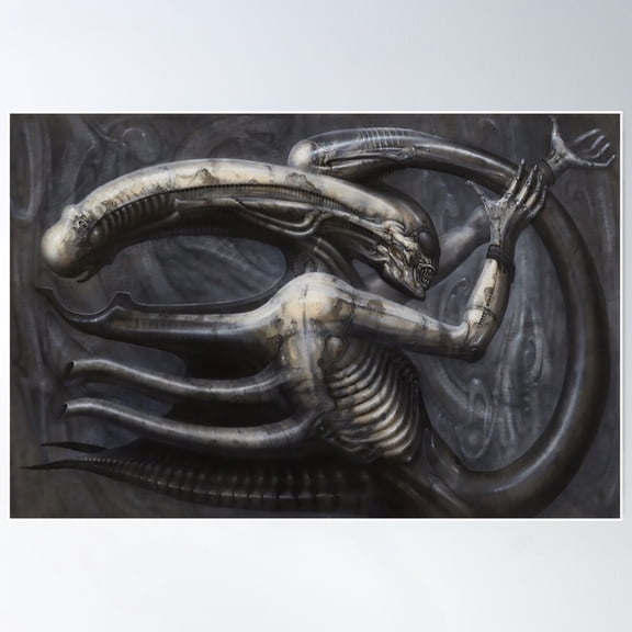 Hr Giger - Necron Iv Poster Wall Art, Modern Wall Decor For Living Room Bedroom, 24x36 UNFRAMED