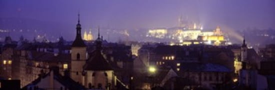 Hradcany Castle Prague Czech Republic Canvas Art - Panoramic Images (36 x 12)