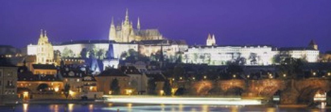 Hradcany Castle and Charles Bridge Prague Czech Republic Canvas Art - Panoramic Images (18 x 6)
