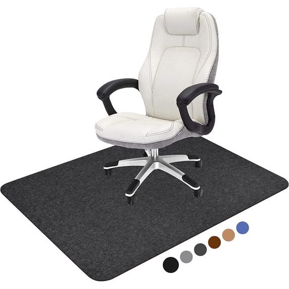 Hriiiiya Hardwood Floor Office Chair Mats, 55" x 35",Floor Protector For Desk Chair,Black