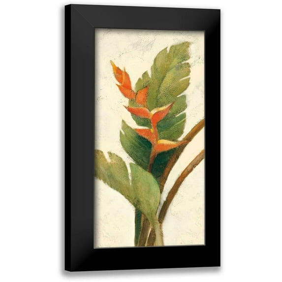 Hristova, Albena 11x18 Black Modern Framed Museum Art Print Titled - Halconia Blossom on White
