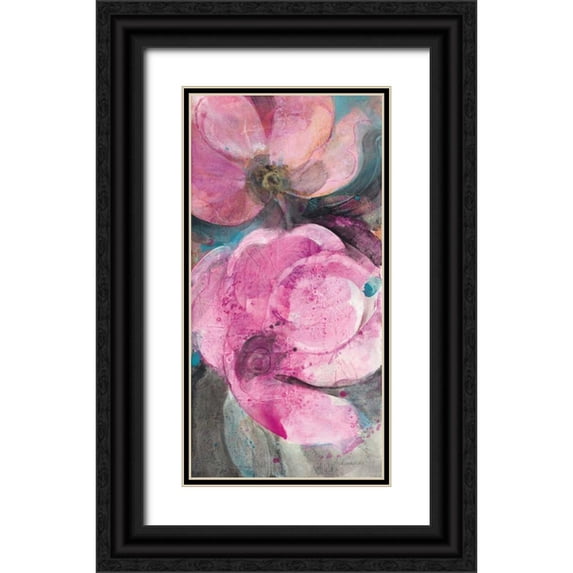 Hristova, Albena 11x18 Black Ornate Wood Framed with Double Matting Museum Art Print Titled - Jewel Garden II