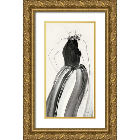 Hristova, Albena 11x18 Gold Ornate Wood Framed with Double Matting Museum Art Print Titled - Fashionista II