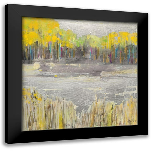 Hristova, Albena 12x12 Black Modern Framed Museum Art Print Titled - Silver Landscape