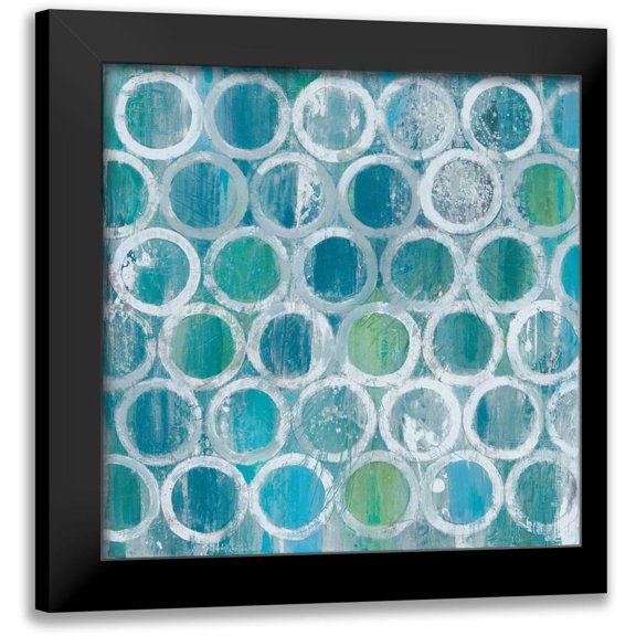 Hristova, Albena 12x12 Black Modern Framed Museum Art Print Titled - Stack of Tubes Blue