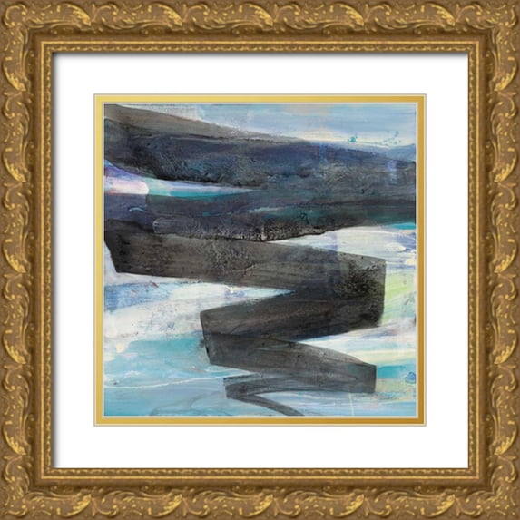 Hristova, Albena 12x12 Gold Ornate Wood Framed with Double Matting Museum Art Print Titled - Zag