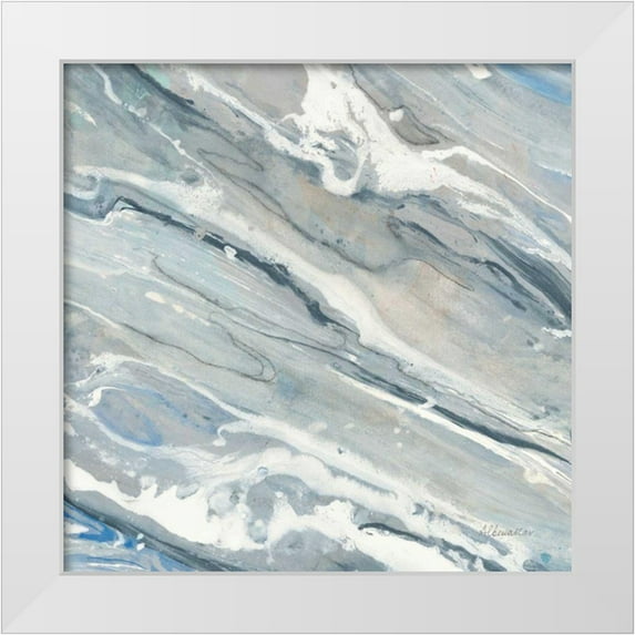 Hristova, Albena 12x12 White Modern Wood Framed Museum Art Print Titled - Going with the Flow III