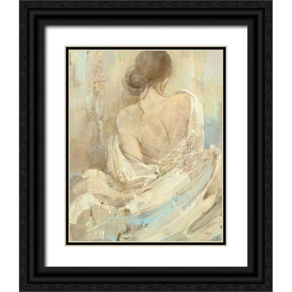 Hristova, Albena 12x14 Black Ornate Wood Framed with Double Matting Museum Art Print Titled - Abstract Figure Study I
