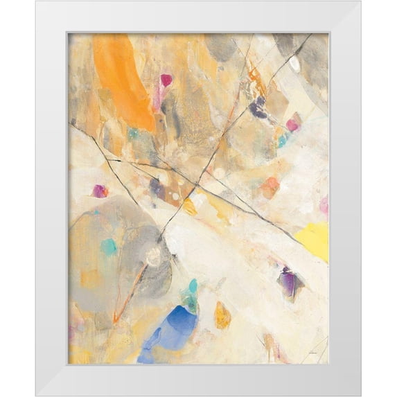 Hristova, Albena 12x14 White Modern Wood Framed Museum Art Print Titled - Spring Confetti I