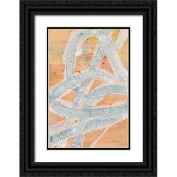 Hristova, Albena 13x18 Black Ornate Wood Framed with Double Matting Museum Art Print Titled - Intersections IV
