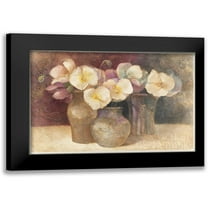 Hristova, Albena 14x11 Black Modern Framed Museum Art Print Titled - Poppies on Plum