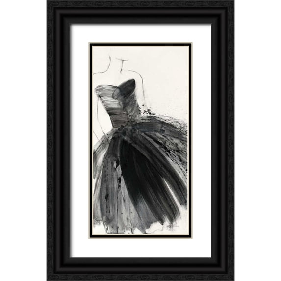 Hristova, Albena 14x24 Black Ornate Wood Framed with Double Matting Museum Art Print Titled - Fashionista III