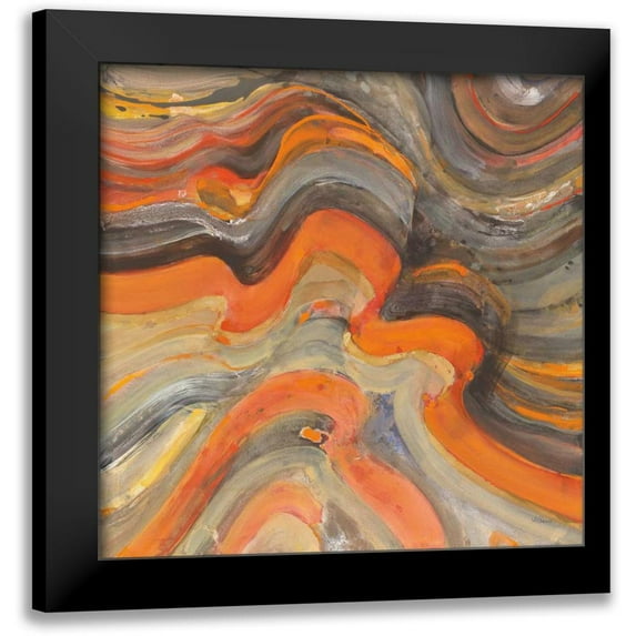 Hristova, Albena 15x15 Black Modern Framed Museum Art Print Titled - Floating Lava