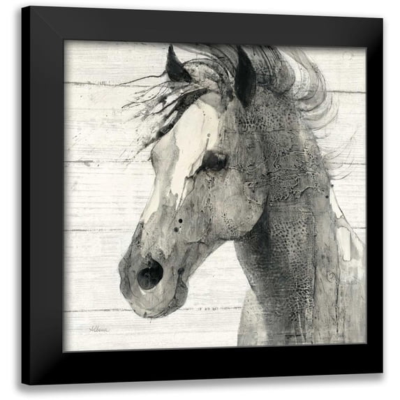 Hristova, Albena 15x15 Black Modern Framed Museum Art Print Titled - In the Wind II Shiplap