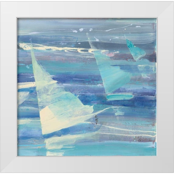 Hristova, Albena 15x15 White Modern Wood Framed Museum Art Print Titled - Summer Sail II