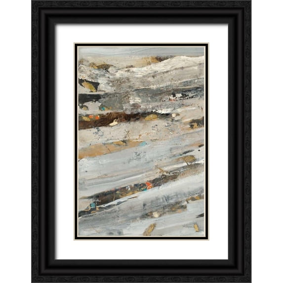 Hristova, Albena 17x24 Black Ornate Wood Framed with Double Matting Museum Art Print Titled - Lots of Layers I