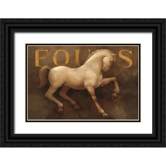 Hristova, Albena 18x13 Black Ornate Wood Framed with Double Matting Museum Art Print Titled - Equus