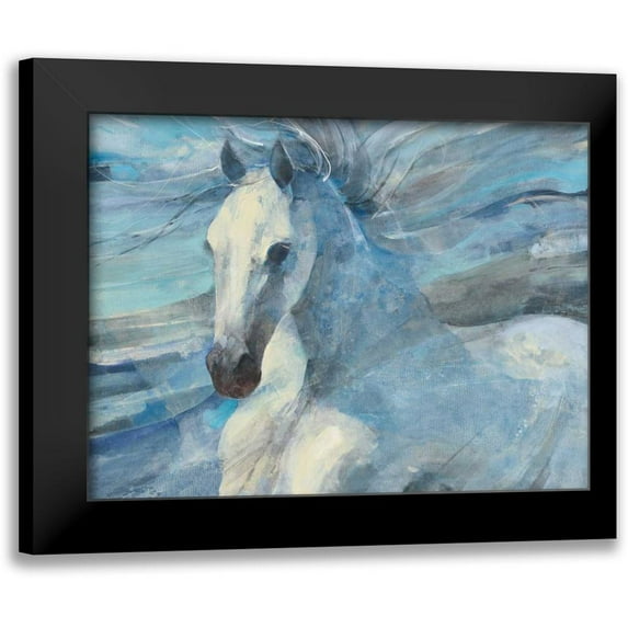 Hristova, Albena 18x15 Black Modern Framed Museum Art Print Titled - Poseidon Indigo