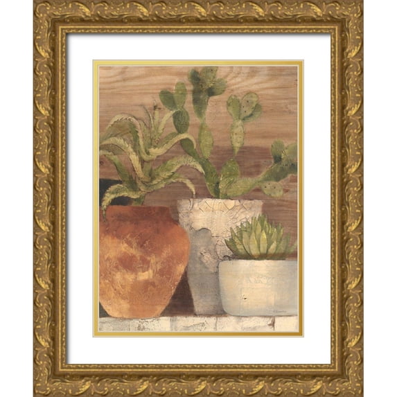 Hristova, Albena 19x24 Gold Ornate Wood Framed with Double Matting Museum Art Print Titled - Desert Still Life Light Crop