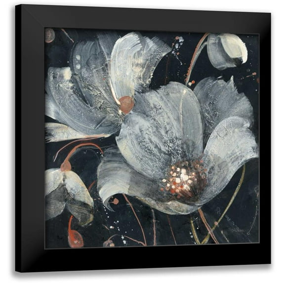 Hristova, Albena 20x20 Black Modern Framed Museum Art Print Titled - Translucent Poppies