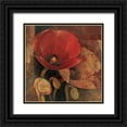 thumbnail image 1 of Hristova, Albena 20x20 Black Ornate Wood Framed with Double Matting Museum Art Print Titled - Poppy Reflection, 1 of 4