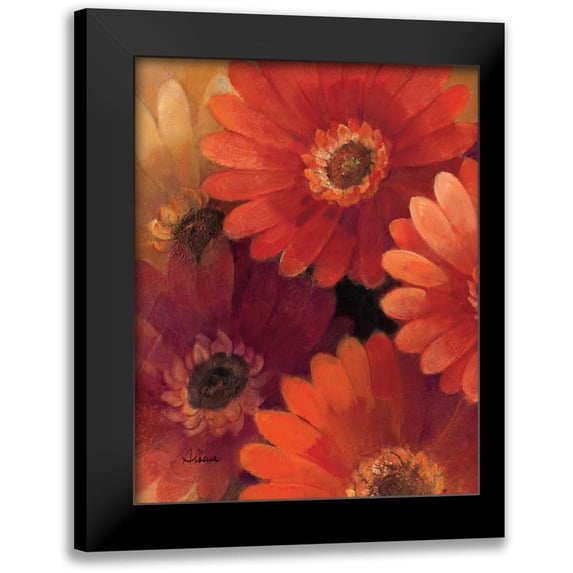 Hristova, Albena 20x24 Black Modern Framed Museum Art Print Titled - Garden of Gerberas II