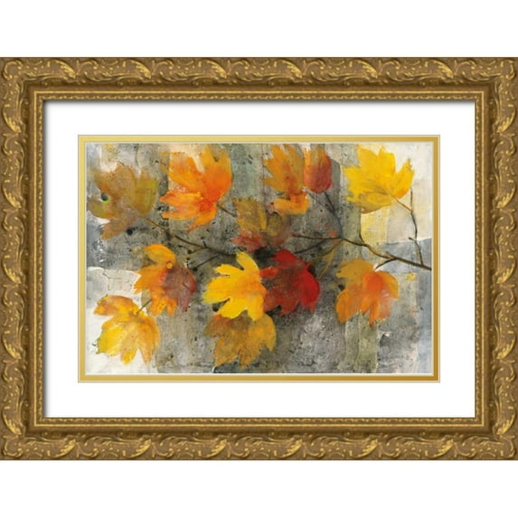 Hristova, Albena 24x17 Gold Ornate Wood Framed with Double Matting Museum Art Print Titled - Autumn Rain