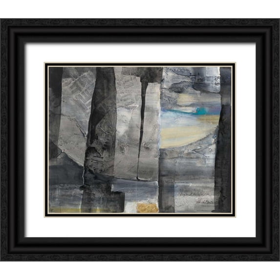 Hristova, Albena 24x20 Black Ornate Wood Framed with Double Matting Museum Art Print Titled - Cracks in the Wall