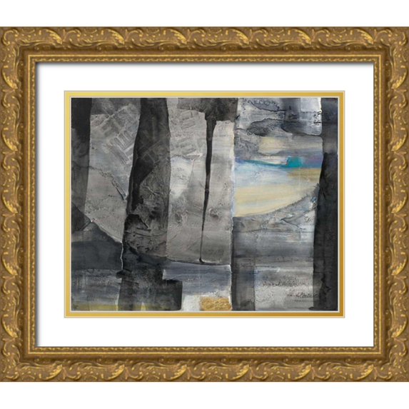 Hristova, Albena 24x20 Gold Ornate Wood Framed with Double Matting Museum Art Print Titled - Cracks in the Wall